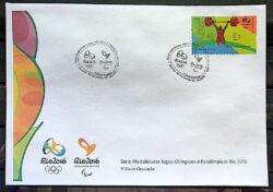 Envelope PVT C 3427 2015 Olimpiadas Paralimpiadas Rio 2016 Levantamento de Peso