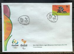 Envelope PVT C 3428 2015 Olimpiadas Paralimpiadas Rio 2016 Ciclismo