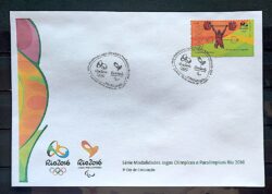 Envelope PVT C 3429 2015 Olimpiadas Paralimpiadas Rio 2016 Levantamento de Peso