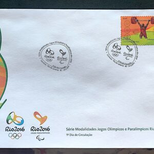 Envelope PVT C 3429 2015 Olimpiadas Paralimpiadas Rio 2016 Levantamento de Peso