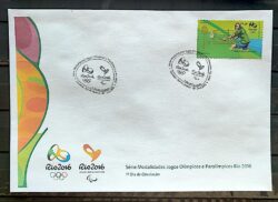 Envelope PVT C 3432 2015 Olimpiadas Paralimpiadas Rio 2016 Badminton