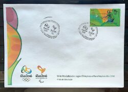 Envelope PVT C 3434 2015 Olimpiadas Paralimpiadas Rio 2016 Badminton