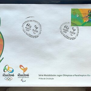 Envelope PVT C 3434 2015 Olimpiadas Paralimpiadas Rio 2016 Badminton