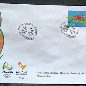 Envelope PVT C 3435 2015 Olimpiadas Paralimpiadas Rio 2016 Desportos Aquaticos Natacao