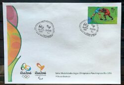 Envelope PVT C 3438 2015 Olimpiadas Paralimpiadas Rio 2016 Luta Estilo Livre