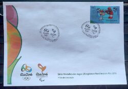 Envelope PVT C 3467 2015 Olimpiadas Paralimpiadas Rio 2016 Boxe Luta