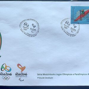 Envelope PVT C 3473 2015 Olimpiadas Paralimpiadas Rio 2016 Canoagem