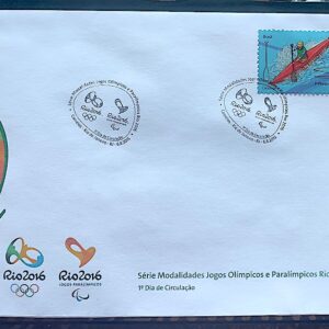 Envelope PVT C 3475 2015 Olimpiadas Paralimpiadas Rio 2016 Canoagem