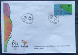 Envelope PVT C 3476 2015 Olimpiadas Paralimpiadas Rio 2016 Golfe