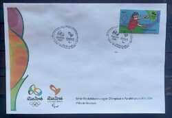Envelope PVT C 3478 2015 Olimpiadas Paralimpiadas Rio 2016 Tenis de Mesa