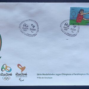 Envelope PVT C 3478 2015 Olimpiadas Paralimpiadas Rio 2016 Tenis de Mesa