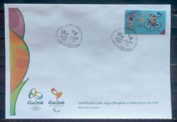 Envelope PVT C 3479 2015 Olimpiadas Paralimpiadas Rio 2016 Triatlo Ciclismo Natacao