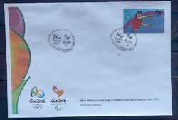 Envelope PVT C 3480 2015 Olimpiadas Paralimpiadas Rio 2016 Tenis de Mesa