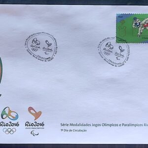 Envelope PVT C 3481 2015 Olimpiadas Paralimpiadas Rio 2016 Taekwondo Luta