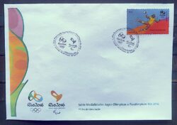 Envelope PVT C 3484 2015 Olimpiadas Paralimpiadas Rio 2016 Handebol