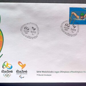 Envelope PVT C 3511 2015 Olimpiadas Paralimpiadas Rio 2016 Natacao