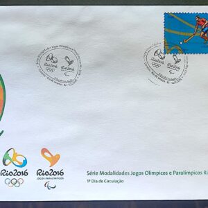 Envelope PVT C 3512 2015 Olimpiadas Paralimpiadas Rio 2016 Hoquei sobre Grama