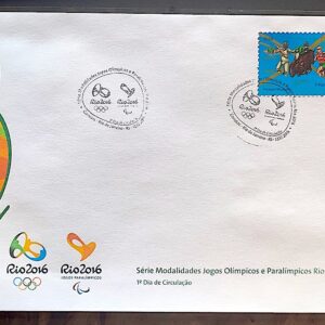 Envelope PVT C 3519 2015 Olimpiadas Paralimpiadas Rio 2016 Pentatlo Cavalo Esgrima Natacao