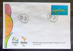 Envelope PVT C 3522 2015 Olimpiadas Paralimpiadas Rio 2016 Logomarca