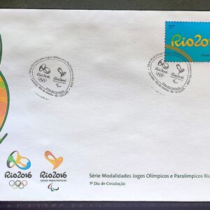 Envelope PVT C 3522 2015 Olimpiadas Paralimpiadas Rio 2016 Logomarca