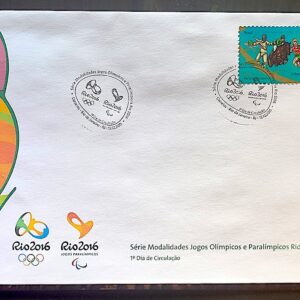 Envelope PVT C 3525 2015 Olimpiadas Paralimpiadas Rio 2016 Pentatlo Cavalo Esgrima Natacao