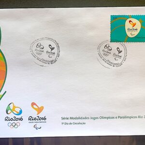 Envelope PVT C 3527 2015 Olimpiadas Paralimpiadas Rio 2016 Logomarca