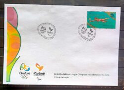 Envelope PVT C 3530 2015 Olimpiadas Paralimpiadas Rio 2016 Volei de Areia