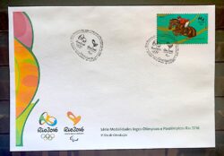 Envelope PVT C 3531 2015 Olimpiadas Paralimpiadas Rio 2016 Hipismo Cavalo