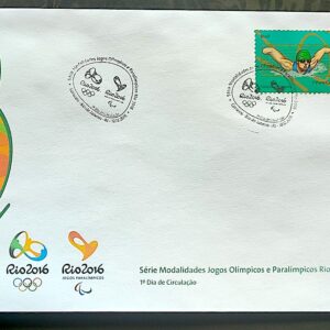 Envelope PVT C 3533 2015 Olimpiadas Paralimpiadas Rio 2016 Natacao