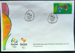 Envelope PVT C 3540 2015 Olimpiadas Paralimpiadas Rio 2016 Boxe