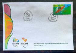 Envelope PVT C 3541 2015 Olimpiadas Paralimpiadas Rio 2016 Canoagem