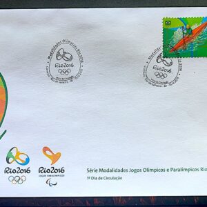 Envelope PVT C 3541 2015 Olimpiadas Paralimpiadas Rio 2016 Canoagem