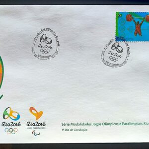 Envelope PVT C 3548 2015 Olimpiadas Paralimpiadas Rio 2016 Levantamento de Peso