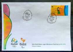 Envelope PVT C 3549 2015 Olimpiadas Paralimpiadas Rio 2016 Basquete