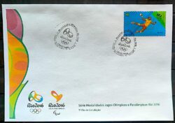 Envelope PVT C 3552 2015 Olimpiadas Paralimpiadas Rio 2016 Handebol