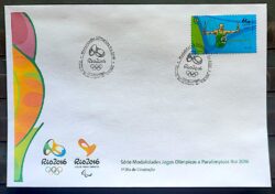 Envelope PVT C 3553 2015 Olimpiadas Paralimpiadas Rio 2016 Ginastica