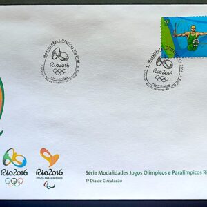 Envelope PVT C 3553 2015 Olimpiadas Paralimpiadas Rio 2016 Ginastica