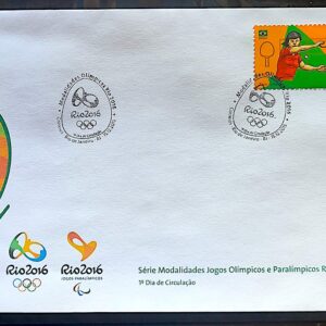 Envelope PVT C 3554 2015 Olimpiadas Paralimpiadas Rio 2016 Tenis de Mesa