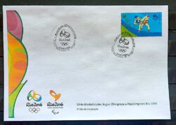 Envelope PVT C 3555 2015 Olimpiadas Paralimpiadas Rio 2016 Taekwondo