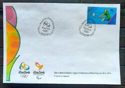 Envelope PVT C 3558 2015 Olimpiadas Paralimpiadas Rio 2016 Badminton