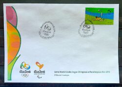 Envelope PVT C 3561 2015 Olimpiadas Paralimpiadas Rio 2016 Futebol