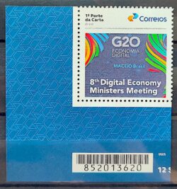 SI 33 Selo Institucional Reuniao Grupo Trabalho Economia Digital G20 Maceio Alagoas 2024 Codigo de Barras