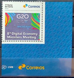 SI 33 Selo Institucional Reuniao Grupo Trabalho Economia Digital G20 Maceio Alagoas 2024 Vinheta Correios