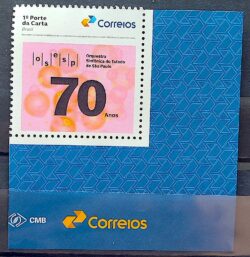 SI 34 Selo Institucional Orquestra Sinfonica Sao Paulo Musica 2024 Vinheta Correios