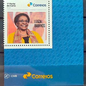 SI 36 Selo Institucional Homenagem a Luiza Bairros Comunicacao Mulher 2024 Vinheta Correios