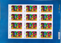 SI 38 Selo Institucional Bienal de Arte Postal Mexico 2024 Folha