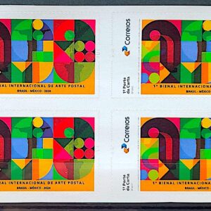 SI 38 Selo Institucional Bienal de Arte Postal Mexico 2024 Quadra