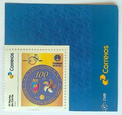 SI 43 Selo Institucional Centenario da Diretoria de Engenharia Naval Marinha Militar Navio 2024 Vinheta Correios