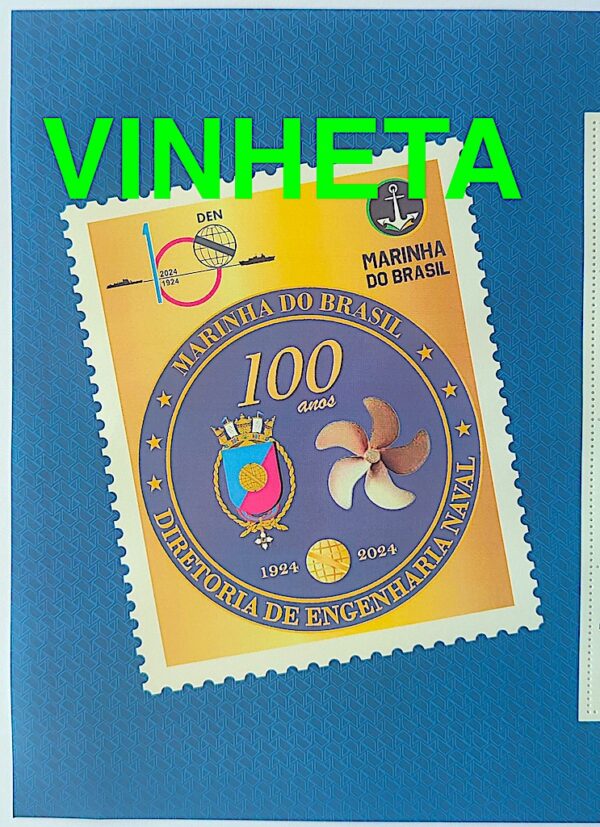 SI 40 Vinheta do Selo Selo Institucional Centenario da Diretoria de Engenharia Naval Marinha Militar Navio 2024