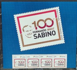 SI 41 Selo Institucional 100 Anos de Fernando Sabino Literatura 2024 Porta-Retrato